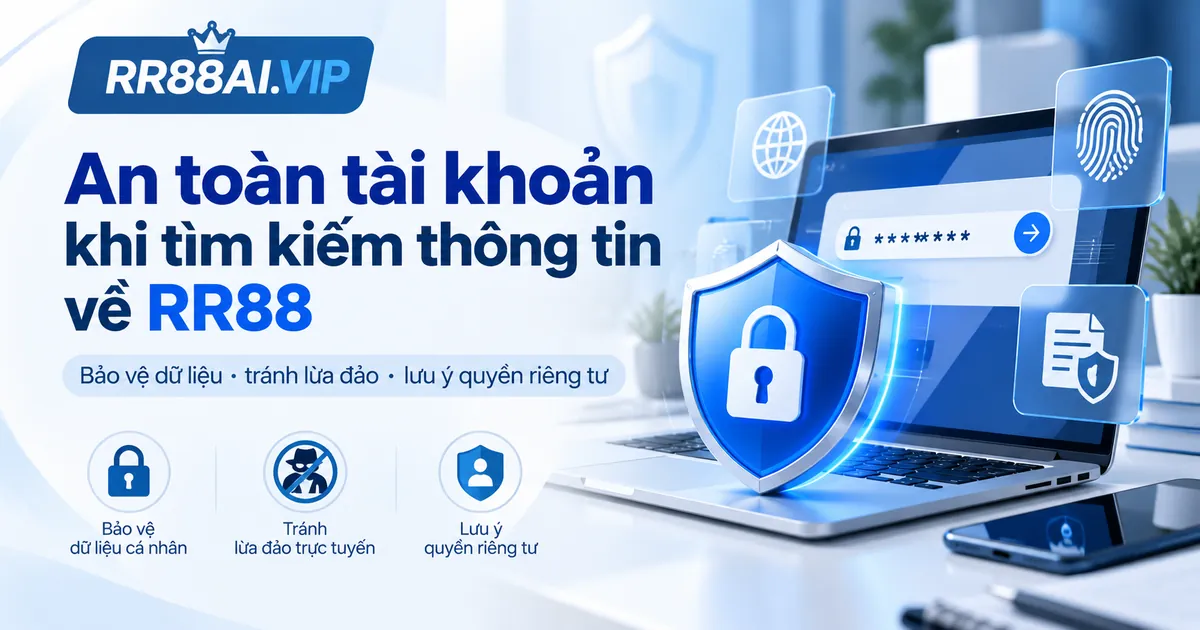 Minh họa bảo vệ mật khẩu và dữ liệu cá nhân khi tìm kiếm RR88