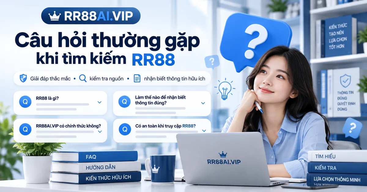 Minh họa mục câu hỏi thường gặp về RR88 và cách kiểm tra thông tin