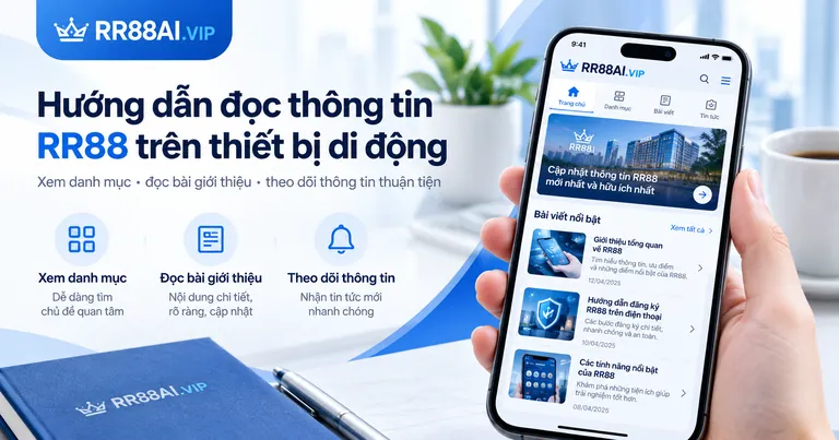 Ảnh minh họa cách tìm và đọc thông tin RR88 trên điện thoại