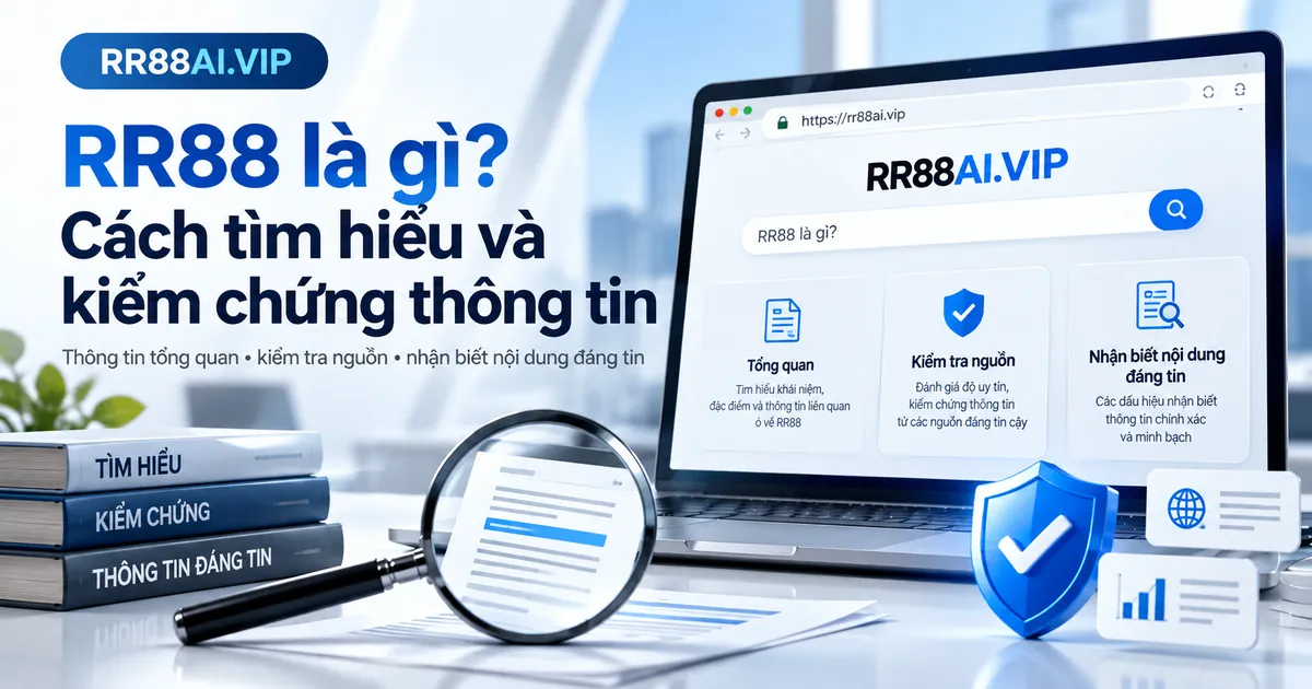 RR88 là gì? Hình minh họa hướng dẫn tìm hiểu và kiểm chứng thông tin trên Internet