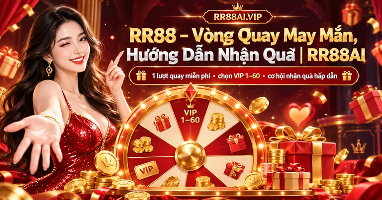 Minh họa vòng quay tri ân RR88AI VIP và hướng dẫn nhận lượt quay miễn phí
